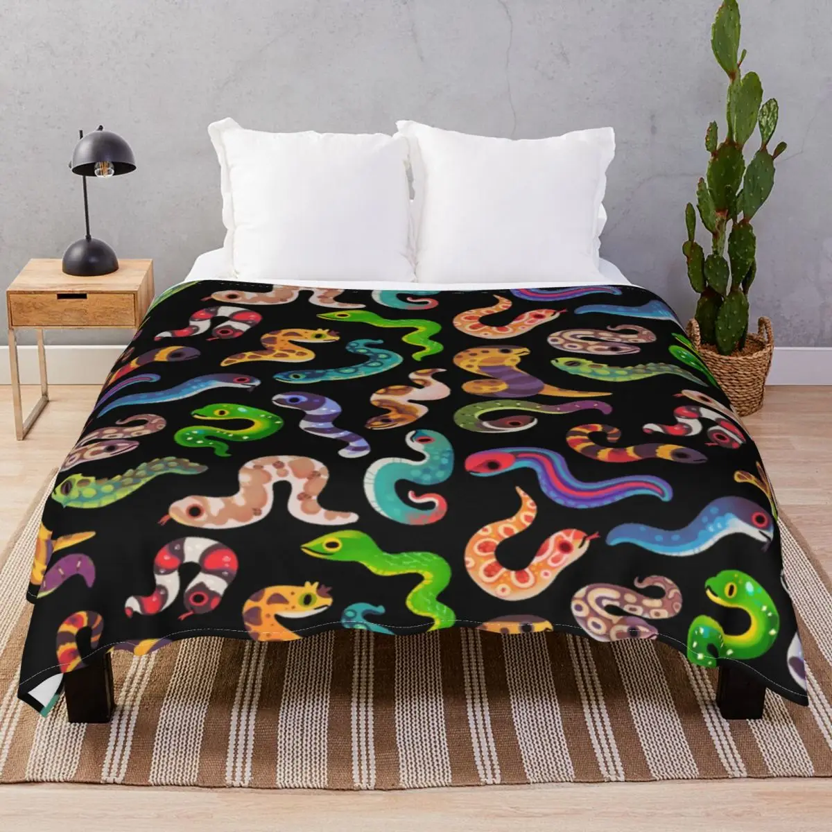 Serpent Day Blankets Fleece Textile Decor Lightweight Thin Throw Blanket for Bedding Home Couch Camp Cinema