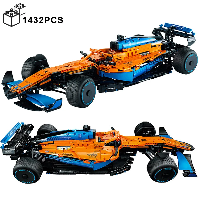 

1432PCS Technical Speed Race McLaren Formula F1 Car Building Blocks, 42141 Assemble Bricks Vehicle Toys Gifts for Adult Boys