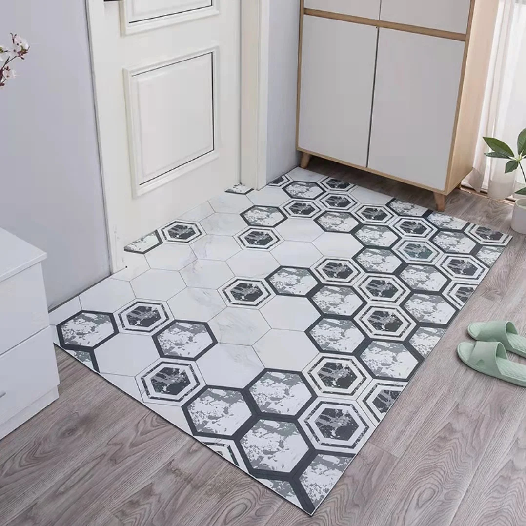 

Коврик для Двери крыльца, коврик для чистки двери из ПВХ, домашний кожаный коврик без стирки, ленивый коврик