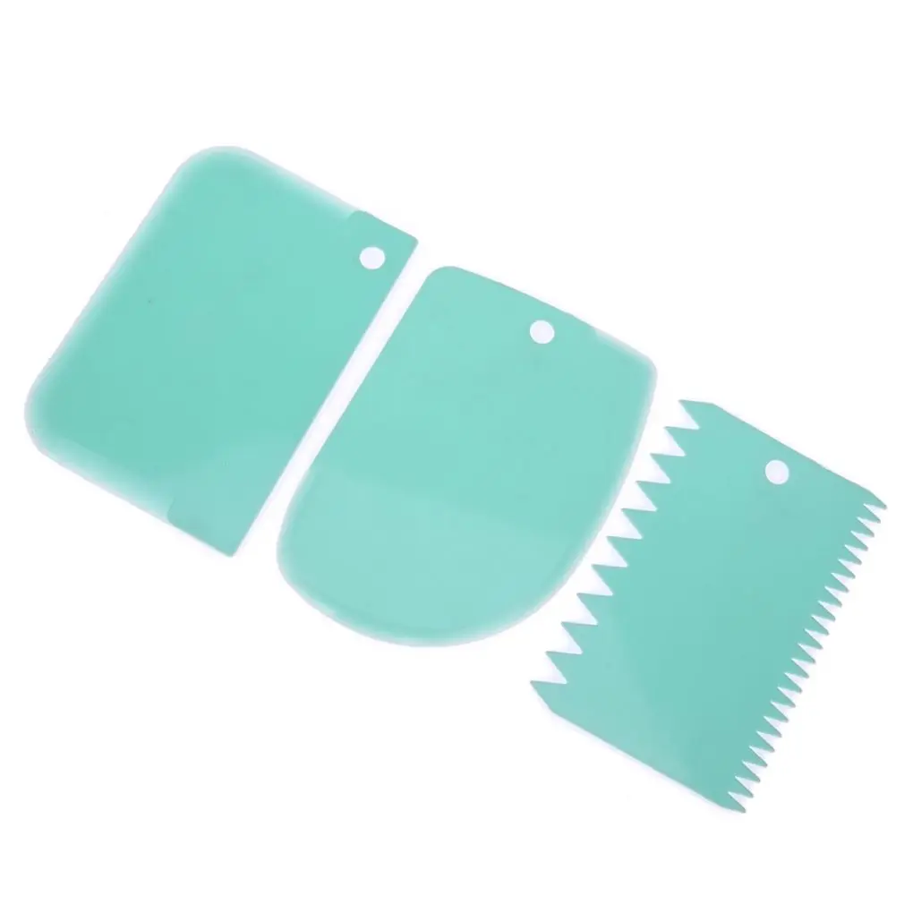 

3PCS/Set Plastic Cake Decorating Tools Dough Icing Scrappers Cutters Kitchen Accessaries Cake Edge Smoother Kit