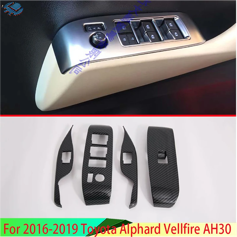 

For 2016-2019 Toyota Alphard Vellfire AH30 Car Door Window Armrest Cover Switch Panel Trim Molding Garnish Right Hand Drive