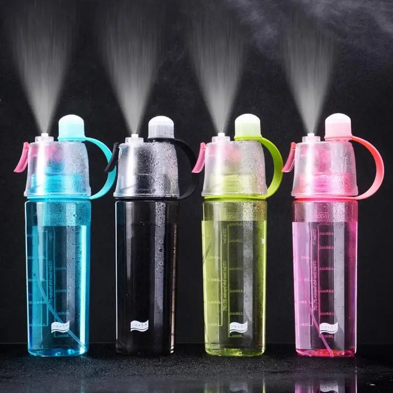 

Water Bottles With Mister Mist Water Bottle With Portable Handle Sports Bottles With Mist And Sip Function For Adults & Kids