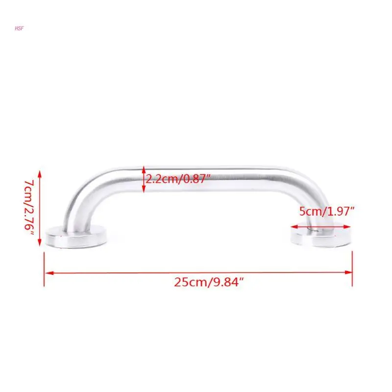 

25cm Bathroom Shower Tub Handrail Stainless Steel Safety Toilet Support Rail Gra