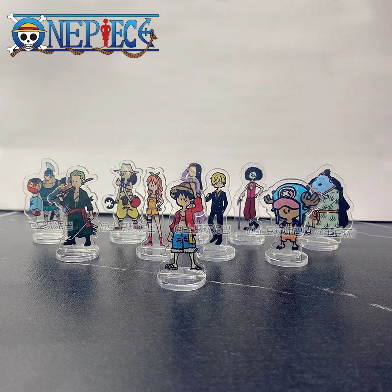 10 шт. ONE PIECE акриловая фигурка-подставка аниме Луффи мини-модель настольные