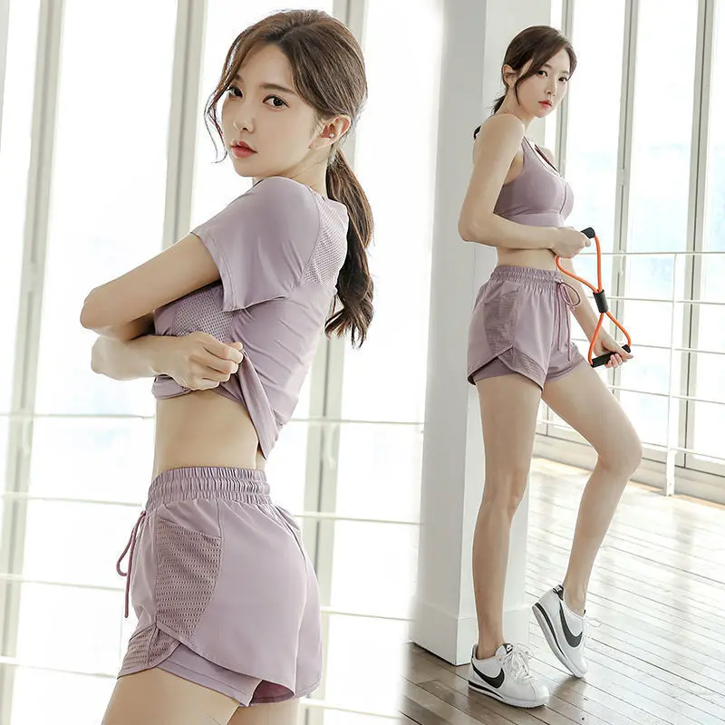 

Disney Sports suit women's quick drying breathable Yoga suit two piece set 2022 summer new running suit comfortable fitness suit