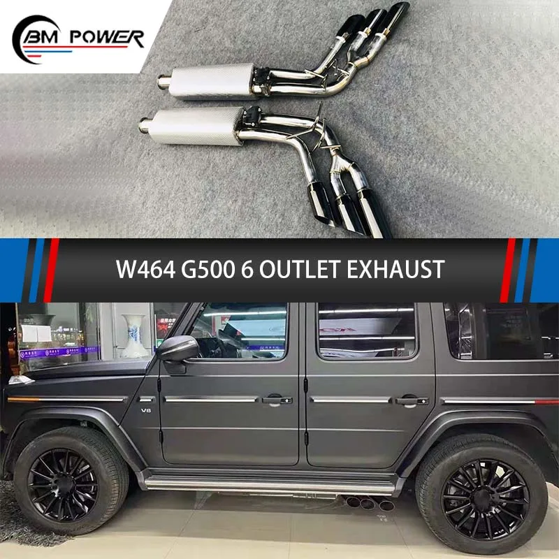 

W464 G500 6 OUTLET EXHAUST TIP FIT FOR VIOTURE G CLASS W464 G500 6 OUTLET SLIVER COLOR EXHAUST TIP