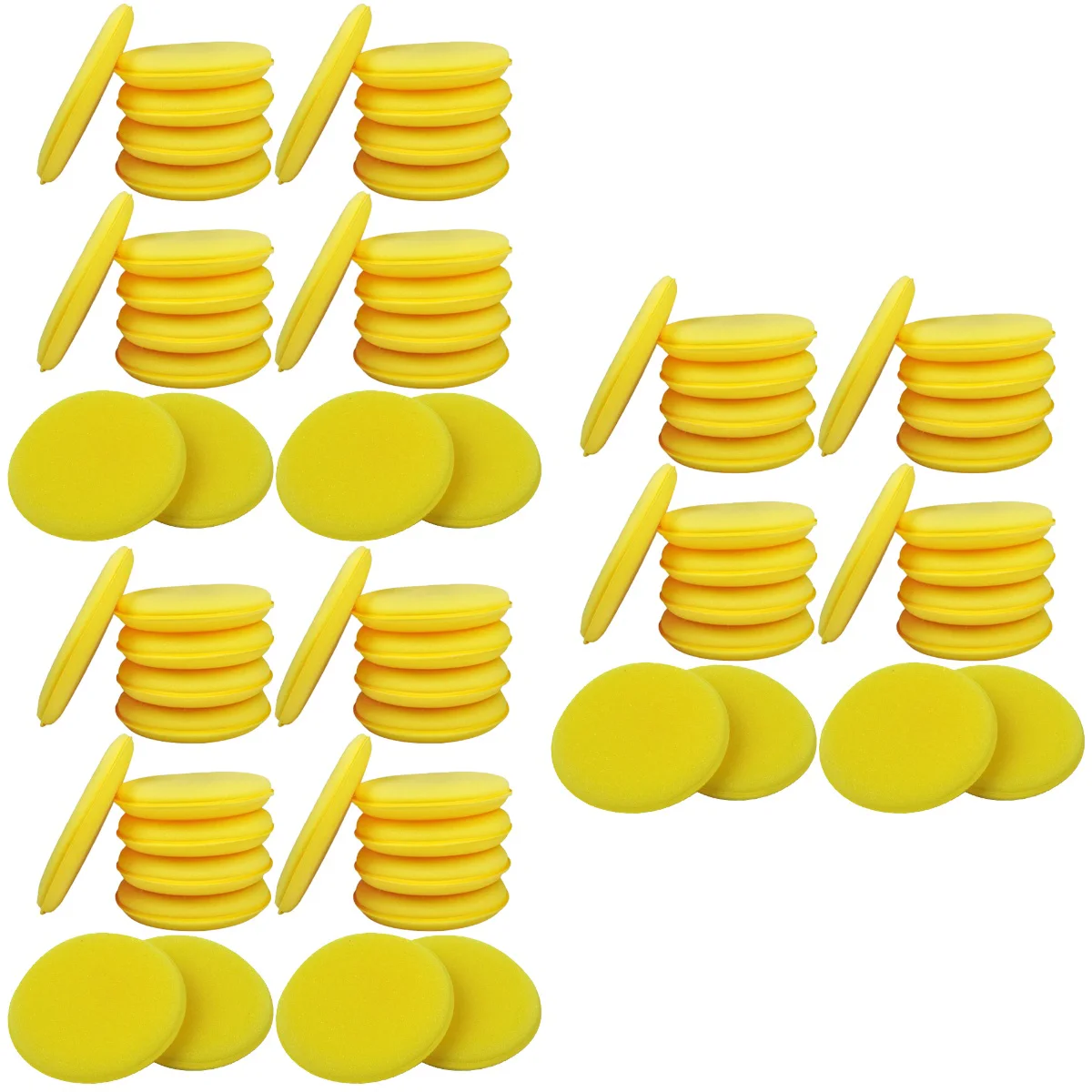 

72 Pcs Microfiber Polishing Pad Car Wash Sponge Large Sponges Washing Cars Big Buffing Pads Waxing