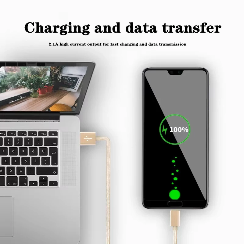 2M 3M USB to TYPE C 2A Провод для быстрой зарядки Кабель мобильного телефона Xiaomi Redmi Samsung