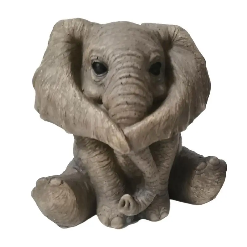 

Статуя-Слон из смолы, 3 вида, Слон из смолы, Слон на удачу, украшение для дома, милый слон фэн-шуй на удачу, Офисная спальня