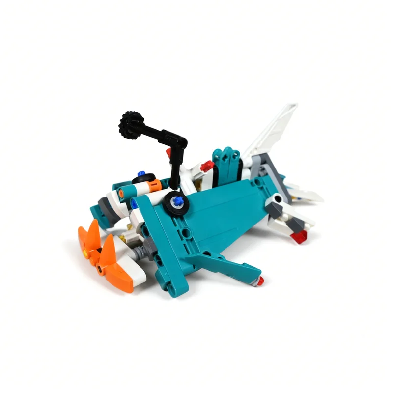 139 деталей MOC Anglerfish - Техническая модель гоночного самолета (альтернативная сборка) # 38 моделей игрушечных строительных блоков, конструктор, рождественский подарок, 3D DIY (art.: 3920dcc5ccba2) - 3920dcc5ccba2