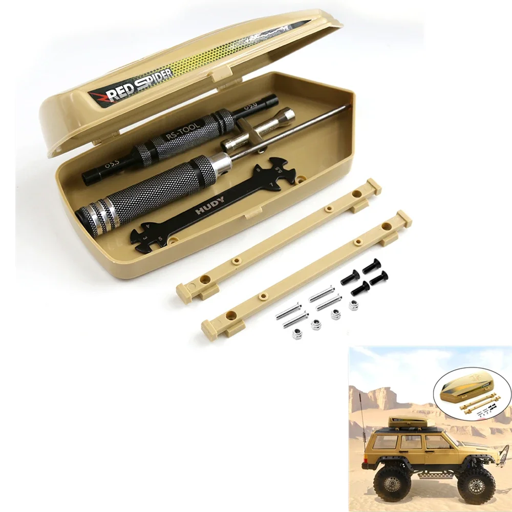 GGRC RC автомобильный багажный ящик для крыши Инструменты для ремонта гаечный ключ для 1/10 TRAXXAS TRX-4 G500 TRX4 TRX-6 G63 Defender Bronco scx10 D110
