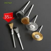 brass wire wheel brushes connecting rod polishing brush electric tool for engraver dremel rotary tools pen shape head