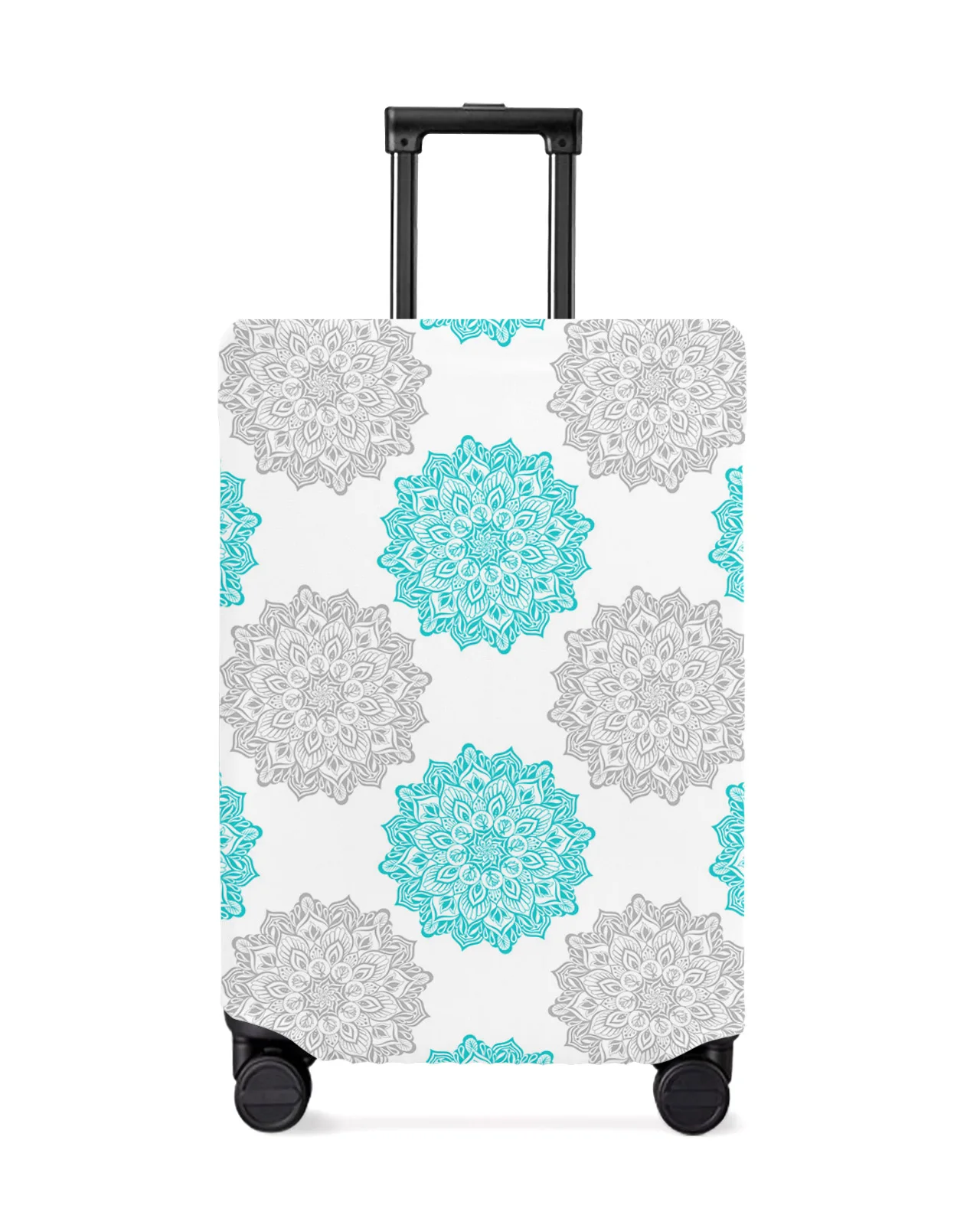 

Mandala Grey Blue Texture Travel Luggage Cover Elastic Baggage Cover For 18-32 Inch Suitcase Case Dust Cover Travel Accessories