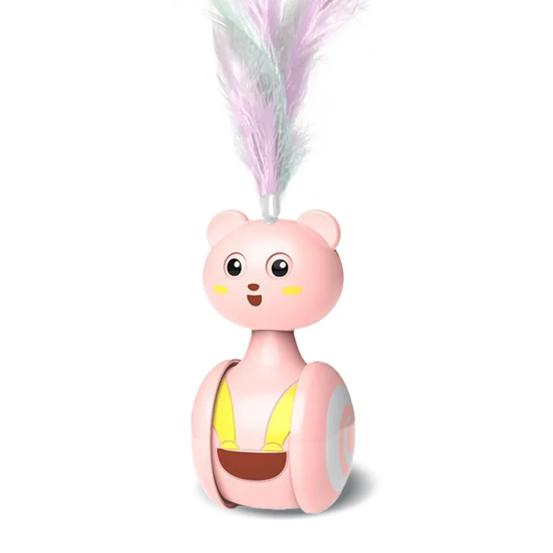 Интерактивная игрушка для кошек, неваляшка с пером, игрушки для котят, товары для домашних животных, медведь, маленькая желтая курица, забав... (art.: 3920bfb34d8ae) - 3920bfb34d8ae