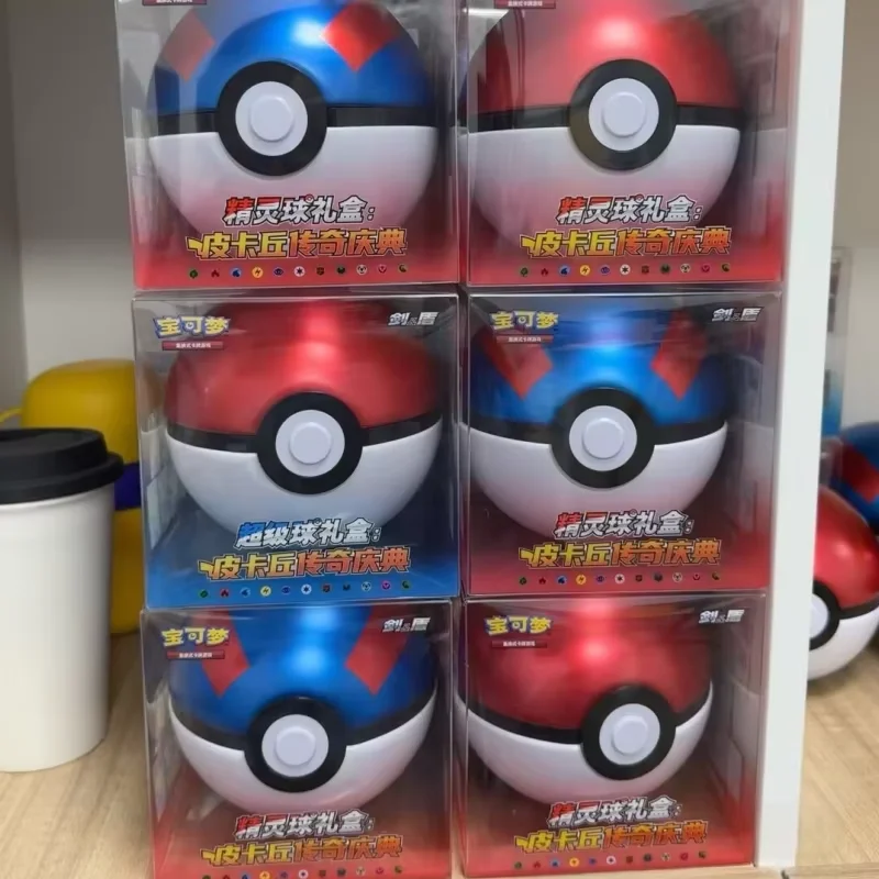 Фото Подарочный набор PTCG Pokemon Poke Ball Master Ball на день рождения с оригинальной упаковкой карт Pokemon на упрощенном китайском языке, идеальная игрушка, в наличии №1