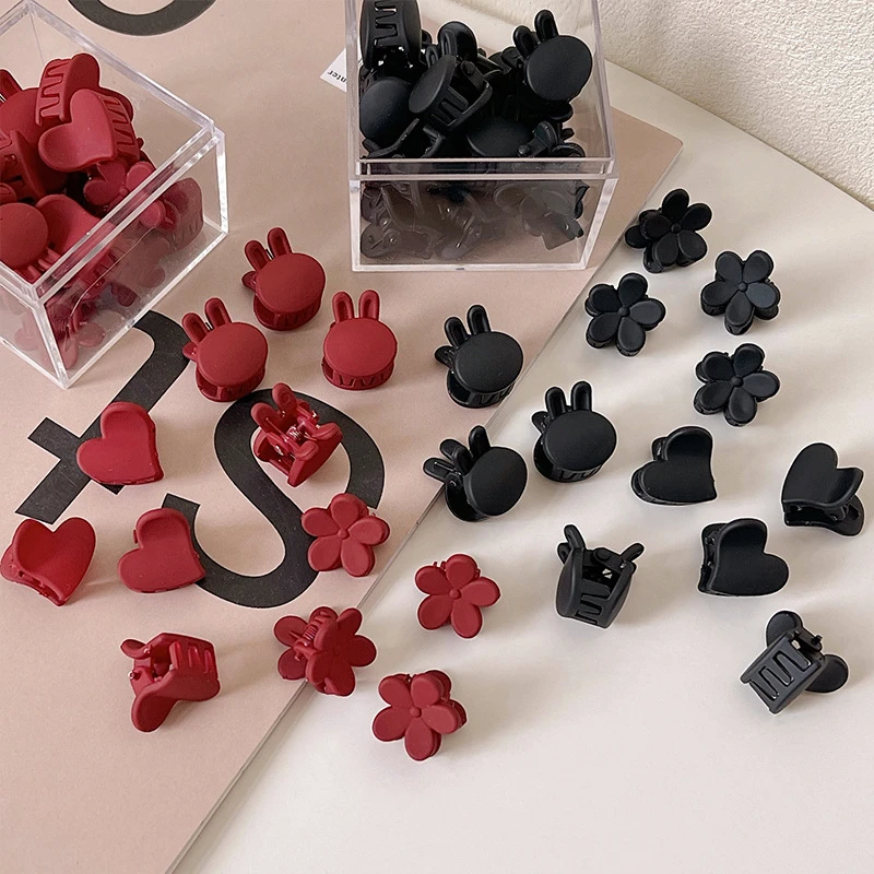 

5pcs Baby Gilrs Sweet Small Hairpin Hairgrips Luxury Matte Plastic Mini Hair Claws Clips Barrettes Headwear Fashion Accessories