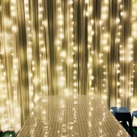 2023 led icicle string lights fairy garland christmas decor outdoor home weddingpartycurtaingarden decoration 6x33x33x1m