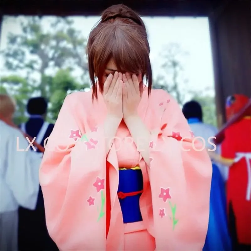Аниме GINTAMA Shimura Tae костюмы для косплея женское японское кимоно униформа платье
