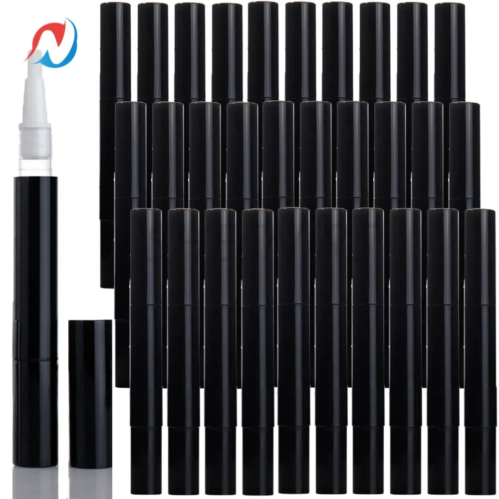 

10/20/50/100Pcs 3ml Black Empty Nail Oil Polish Twist Pen Tubes Clear Lip Gloss Applicators Cosmetics Container Liquid Tube