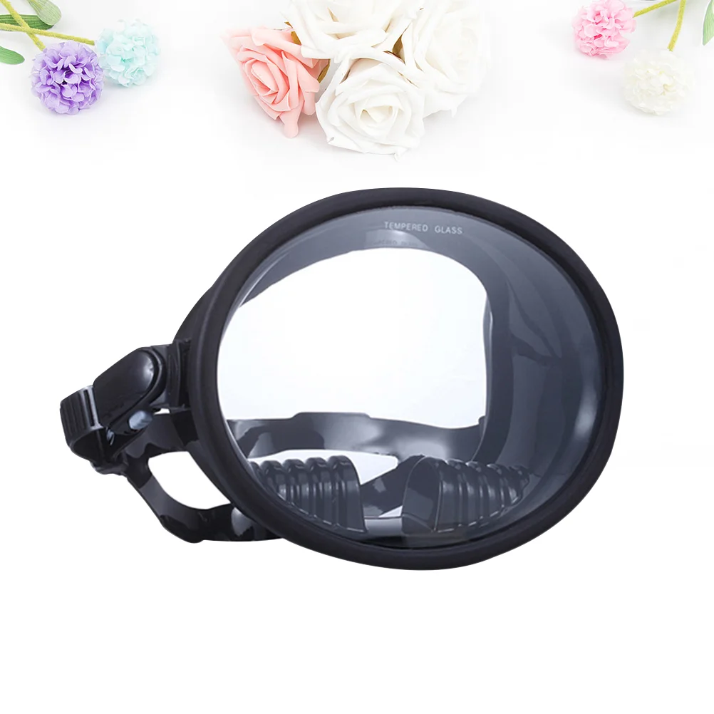 

1pc Wide-field Diving Goggles Anti-fog Swimming Glasses Diving Use Glasses (Black)