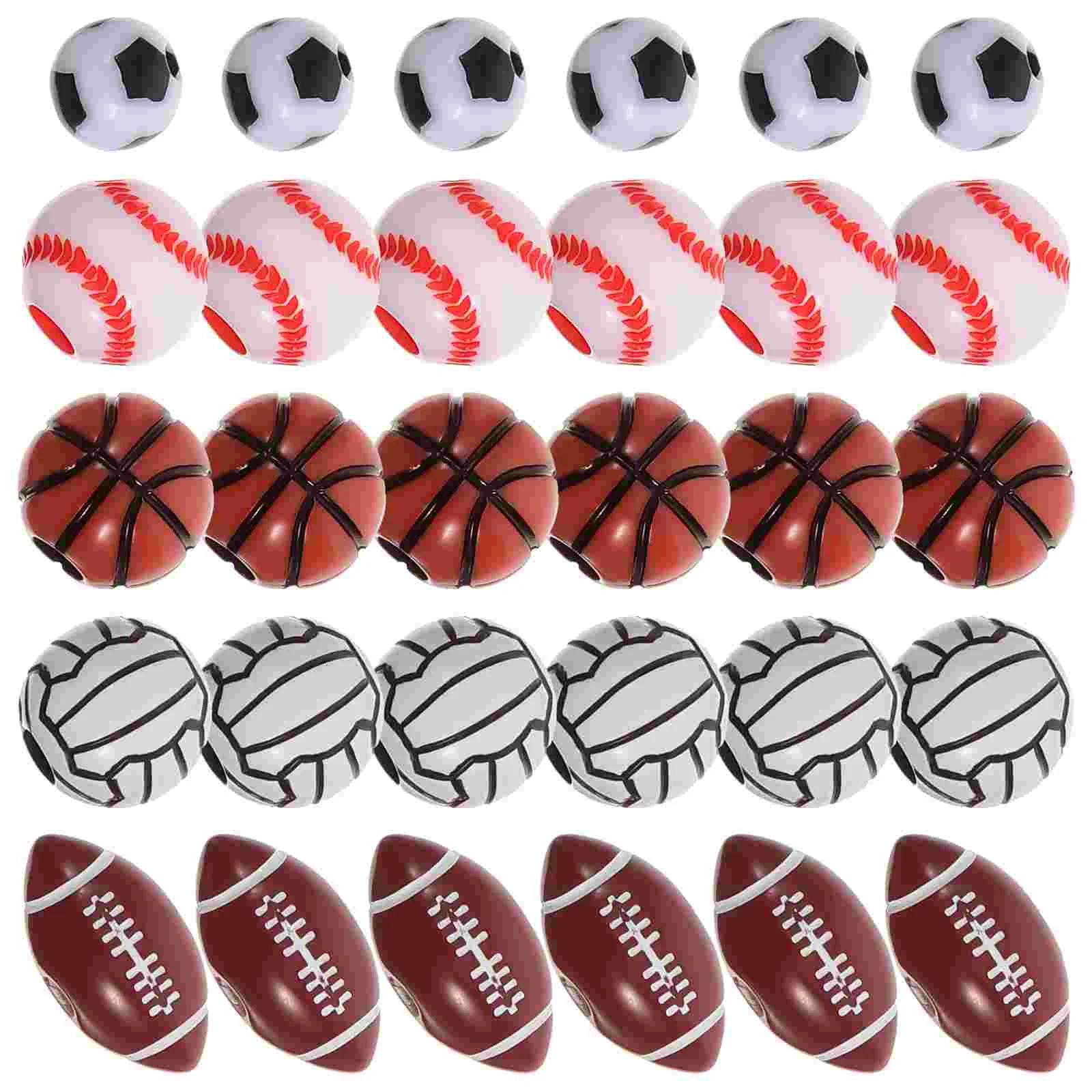 

250pcs Making Beads Sports Elements Diy Beads Ball Spacer Beads (mixed Style)