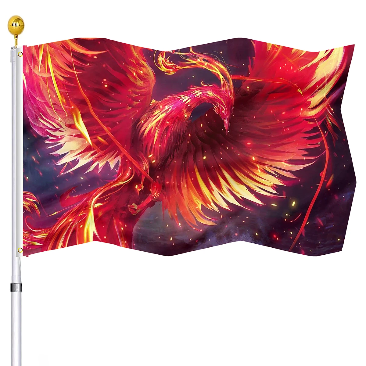 

Яркий флаг Феникса, яркий цвет, пламя, полиэстер, флаги, баннер с латунными люверсами, крыльцо, уличный домашний декор, флаг для женщин и мужчин