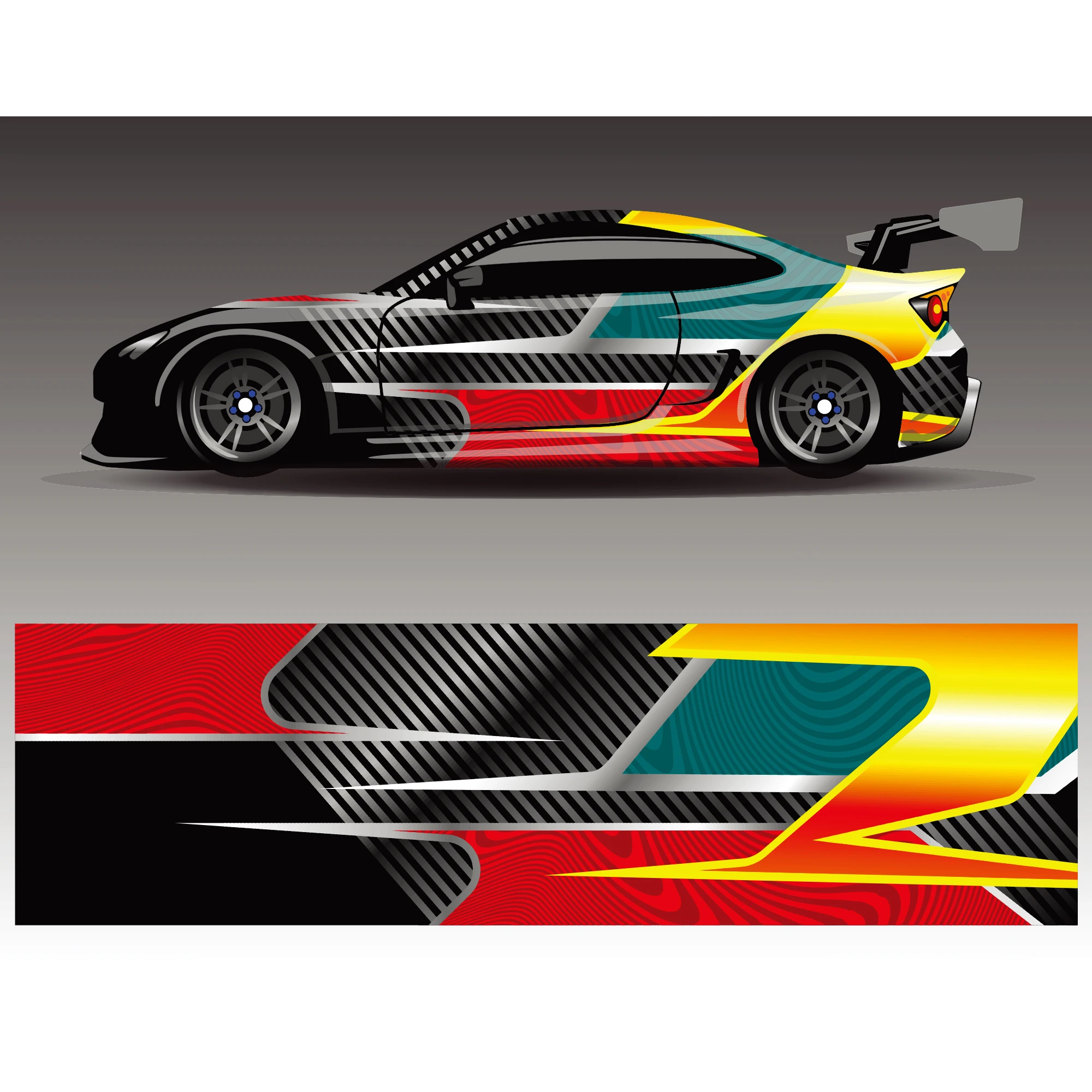 

Iridescent Car Stickers Car Full Wrap Sticker Car Decal Decorative Cut Body Racing Graphic Decal Vinyl Wrap Modern Design Red