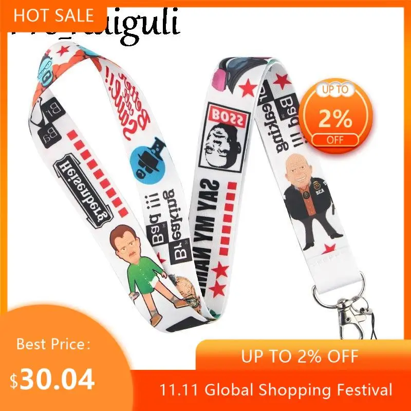 

30 шт. BreakingBad шейный ремешок Ремешки удостоверение личности держатель карты брелок мобильный телефон ремень Георгиевская лента тесьма ожере...