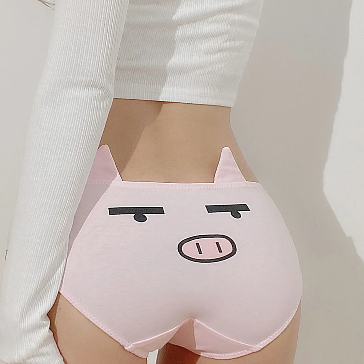 

3Pcs Pack Cute Bear Print Cute Cartoon Panties Cotton Briefs For Women Girls Seamless Panties Set Underpants Sexy Lenceria