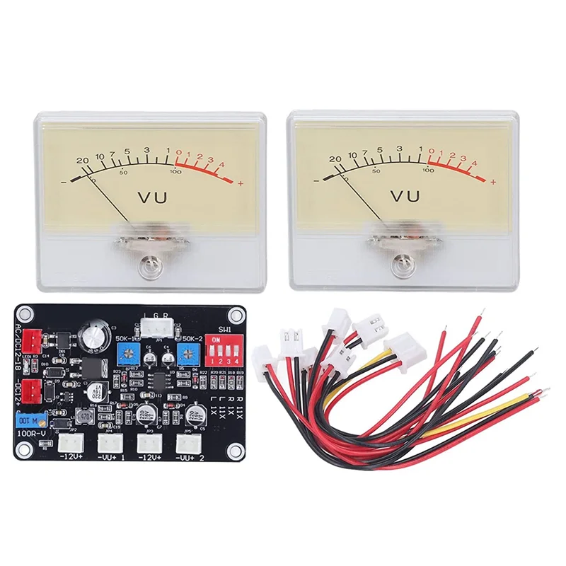 

Power Amplifier VU Meter with Driver Board Kit High Accuracy Audio Level Meter with Backlit for DIY Home Car White