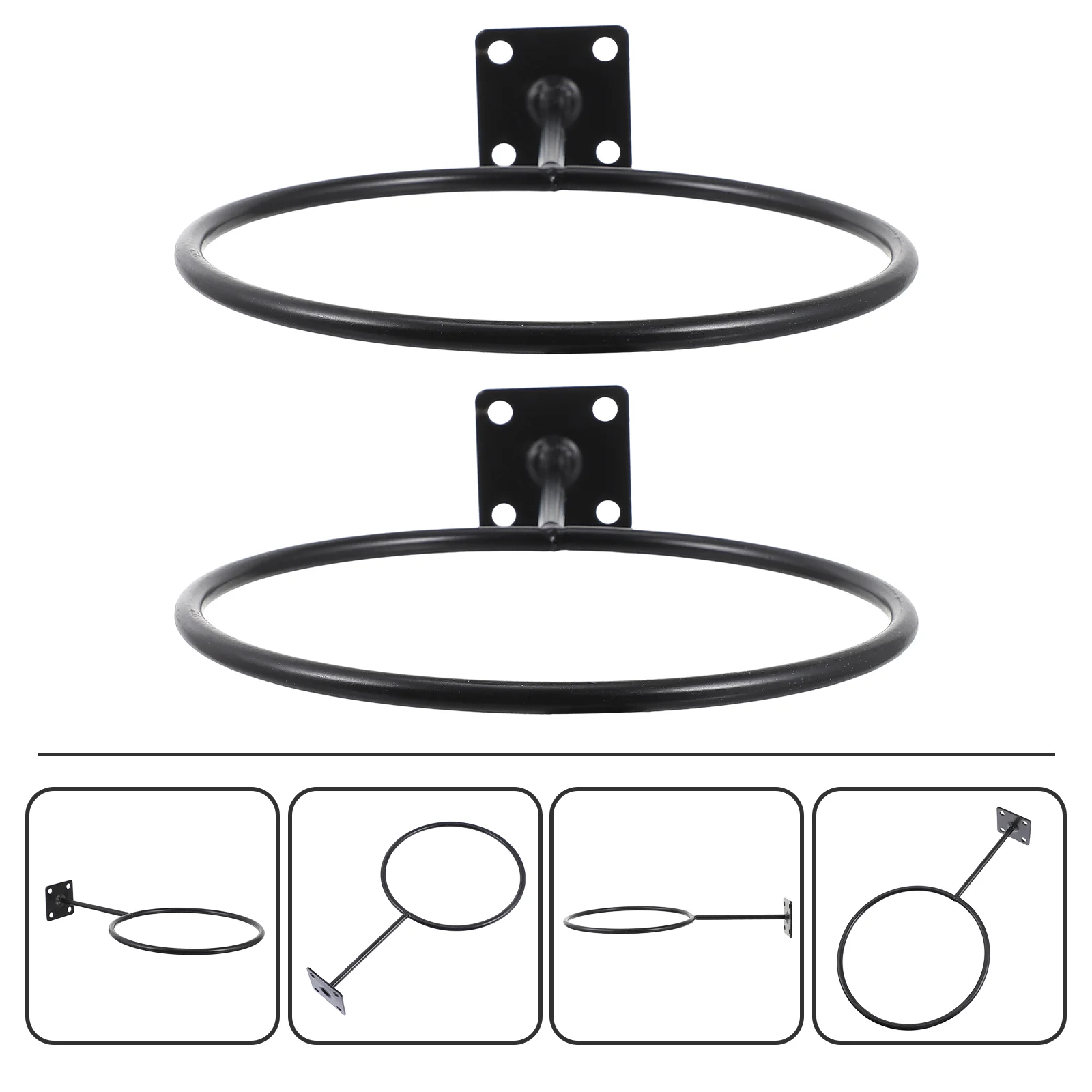 

2 Sets Shop Basketball Rack Iron Balls Rack Hats Display Stand Wall Caps Holders for Decor