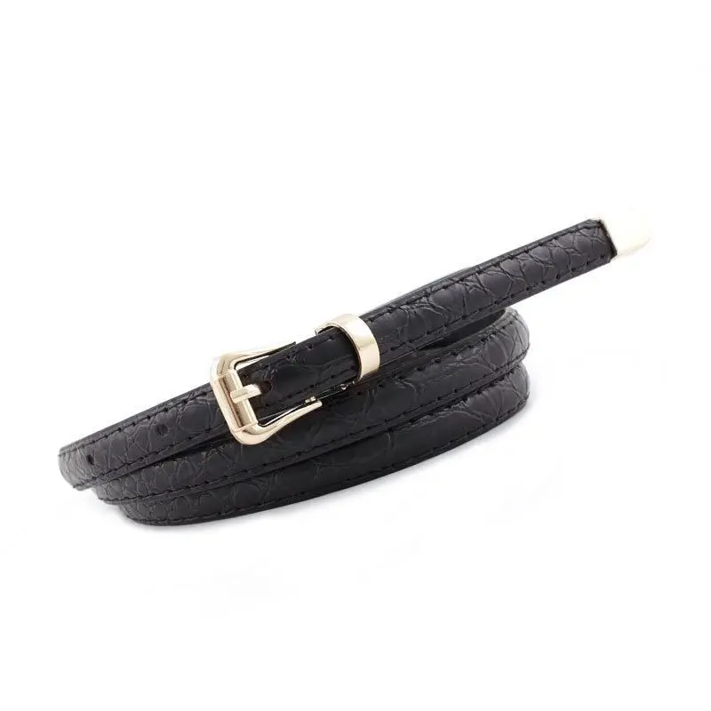 Fashion Lady Snake Grain Narrow Belt Korean Version Belt High Quality Simple Design Mini Ladies Versatile Dress Belt A3319