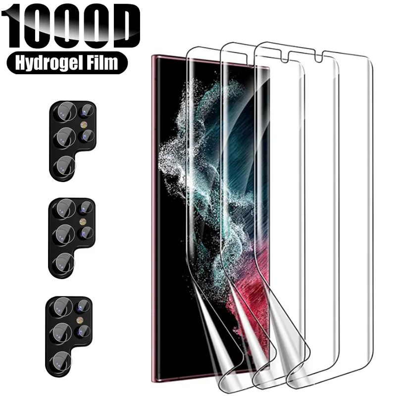 

s21fe s22ultra Hydrogel Film For samusng galaxy s22 ultra Screen Protector samsung s22 plus s21 fe Camera Glass Front + Back