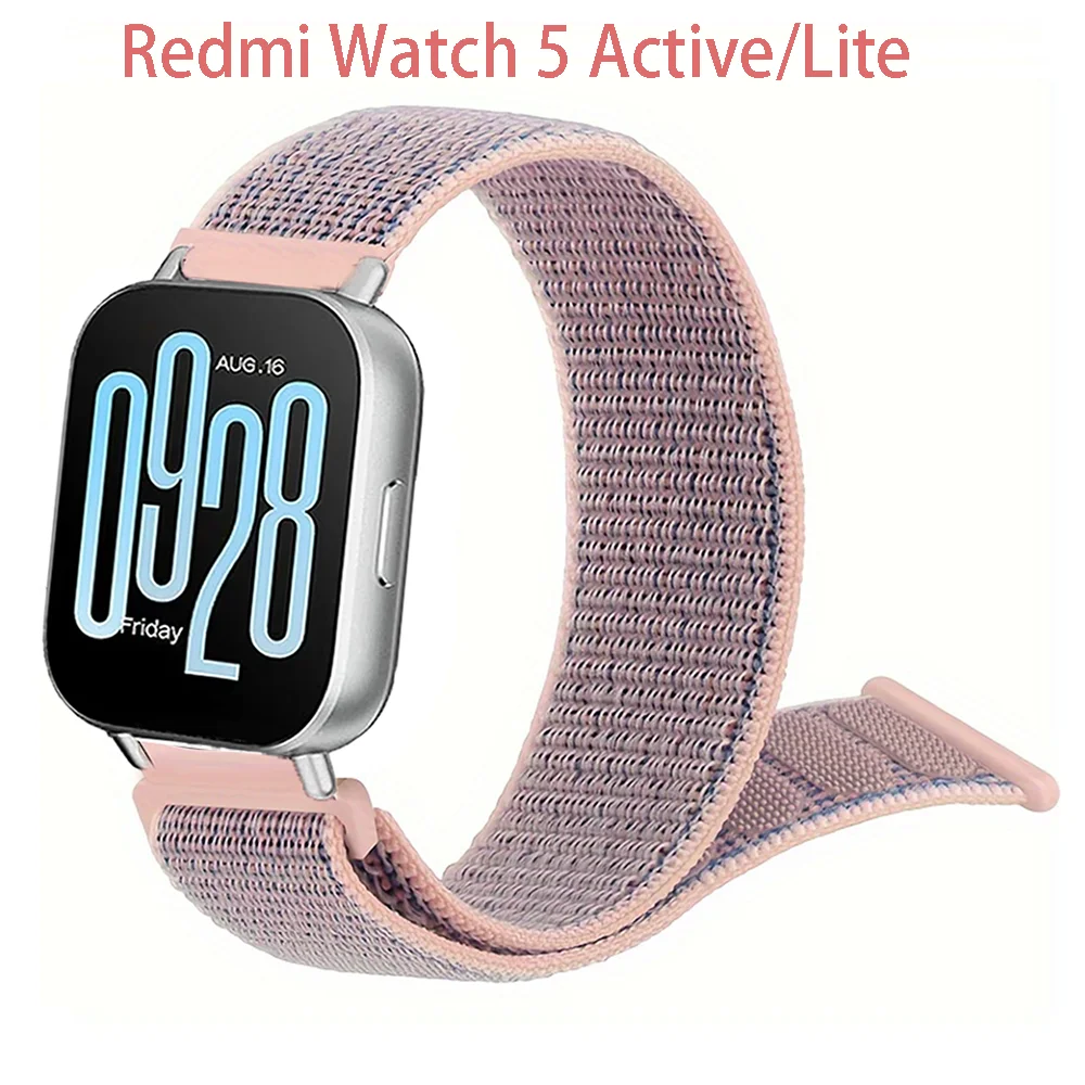 Фото Новый нейлоновый ремешок с петлей для Redmi Watch 5 Active/Lite, спортивный браслет Correa, браслет для Xiaomi Watch S4, ремешки 20/22 мм №1