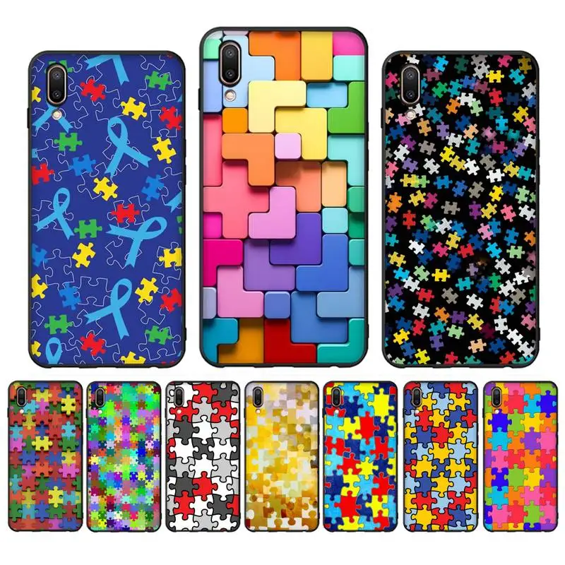 

Puzzle Phone Case for Vivo Y91C Y11 17 19 17 67 81 Oppo A9 2020 Realme c3