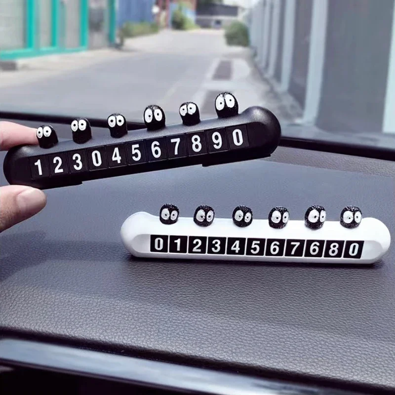 

Coal Ball Car Temporary Parking Plate Number Plate Cute Phone Plate Moving Plate Moving Plate Interior Decoration Supplies