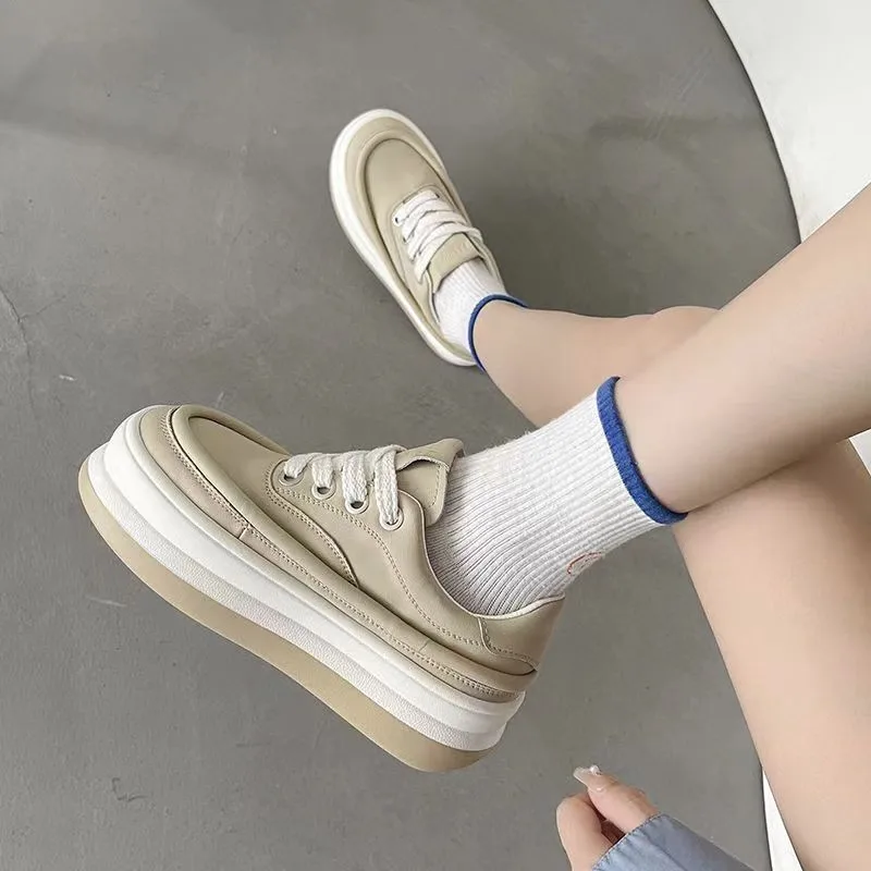 2022 autumn dad shoes thick-soled sneakers wedge-heeled white mesh hollow shoes casual shoes color-blocking vulcanized shoes