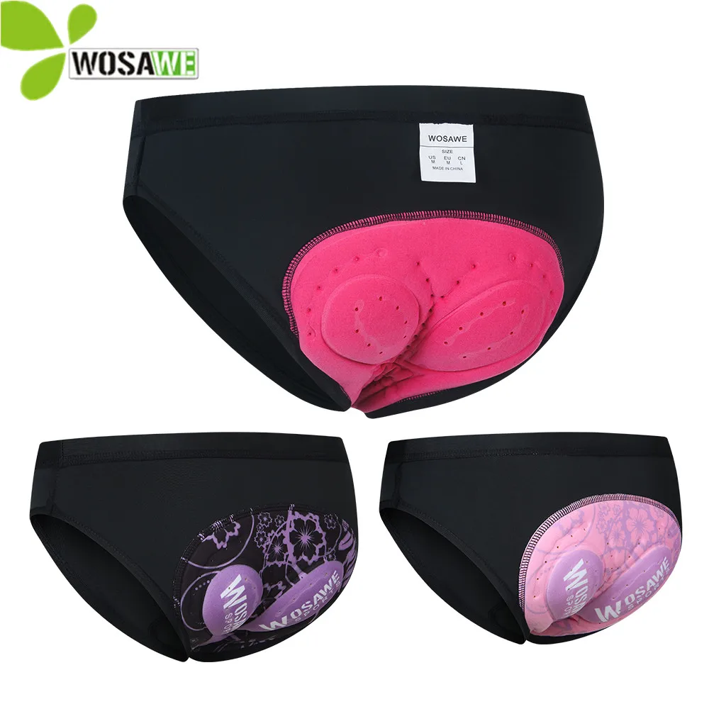

WOSAWE Women's Cycling Shorts 3D Gel Padded Breathable Underwear Bicycle Road Bike MTB Shorts Riding Downhill Shorts