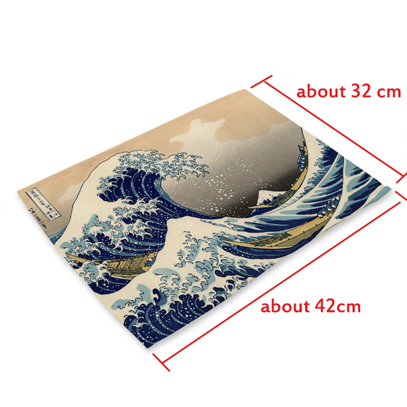 Японские хлопковые и льняные салфетки нескользящие изоляционные коврики для