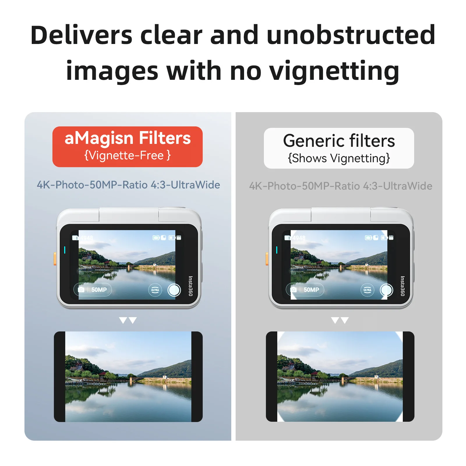 Фото Набор фильтров для объектива aMagisn Go Ultra Camera Fast-Mount UV CPL ND8 ND16 ND32 ND64 HD Filter Защитная крышка Insta 360 Go Ultra №5