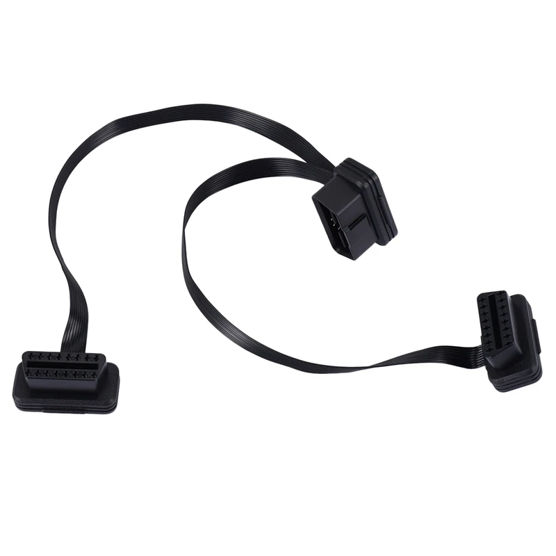 Удлинитель OBDII двойной разъем Y разветвитель OBD OBD2 16-контактный папа-мама плоский +
