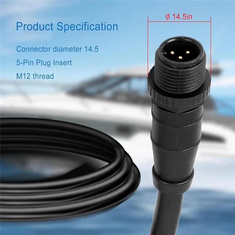 【Быстрая распродажа】NMEA 2000 (N2K), 3-метровый кабель-удлинитель с 5-контактным разъемом для Lowrance Simrad B& G Navico Networ (art.: 3920d04ff01c8) - 3920d04ff01c8