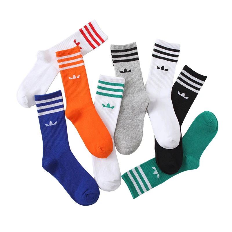 New Fashion High Tube Sports Socks Clover Men and Women Cotton Socks Wild Ins Tide Socks Striped Socks 2023 AD Women Socks