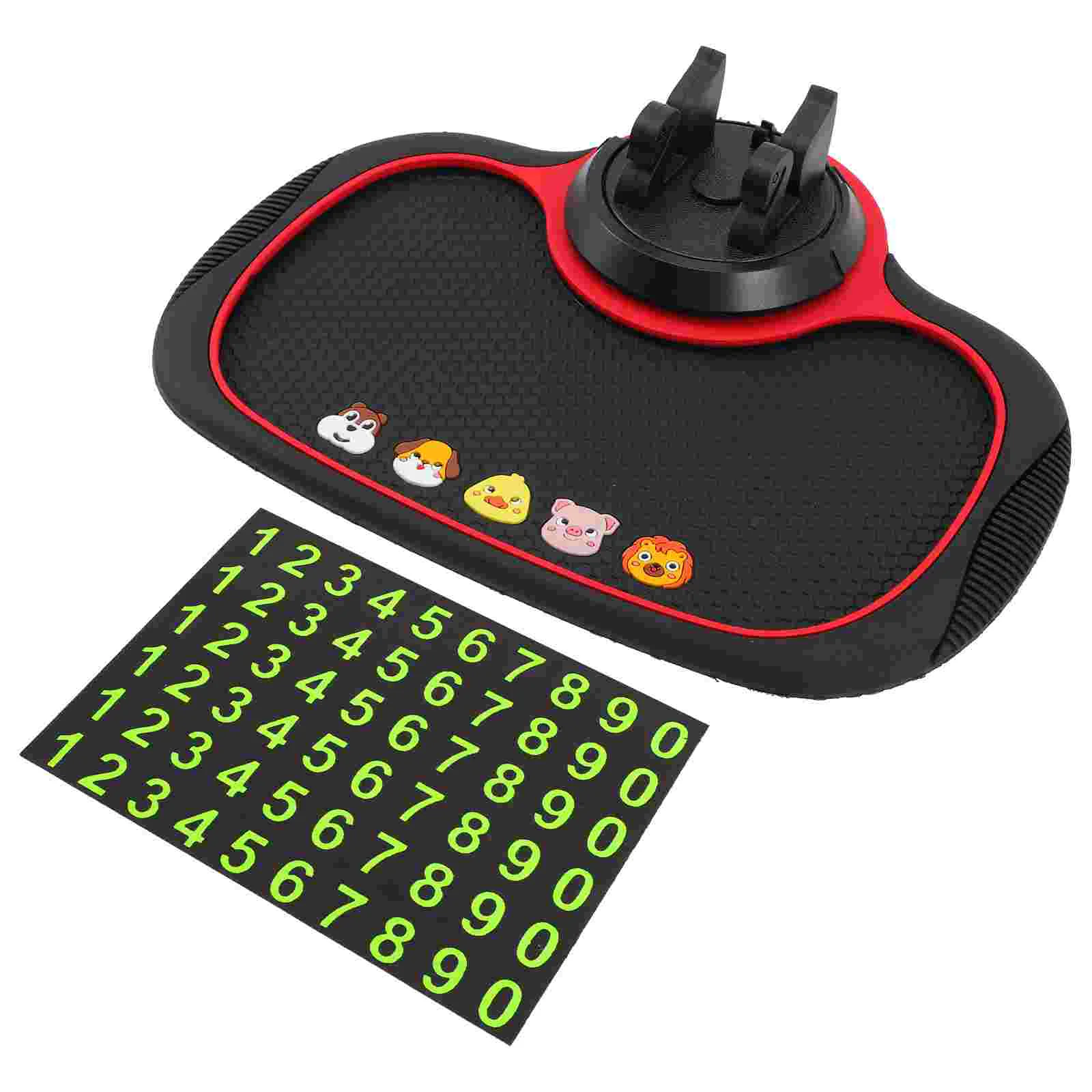 

Car Number Pad Dashtemporary Plate Mat Dashboard Park Anti Non Vehicle Parking Mobile Mount Cell Holder Auto Stop Rack Gripping