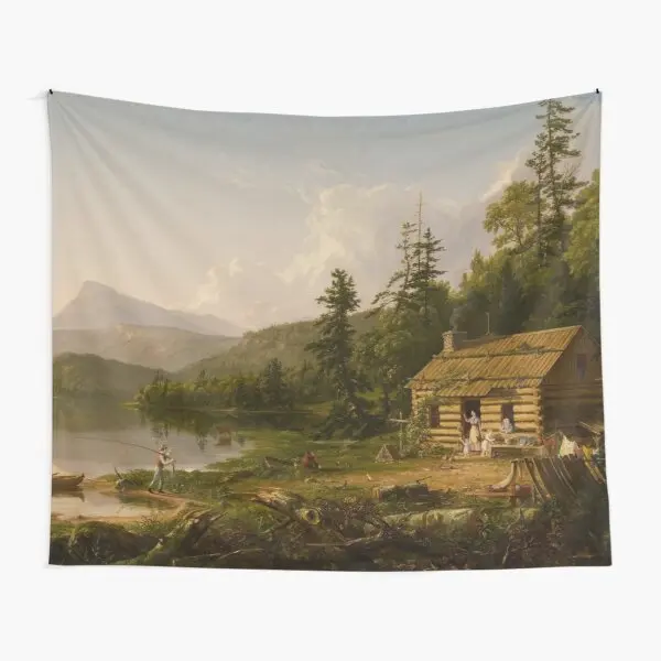 

Декоративный гобелен Thomas Cole Home In The Forest, настенное одеяло, цветное полотенце для спальни, путешествий, красивое домашнее художественное одея...