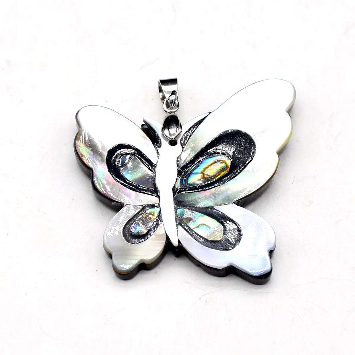 Natural Shell Animals Pendant Pretty Butterfly Natural White Shell Pendant for Making DIY Jewerly Necklace Accessories 44x44mm images - 6