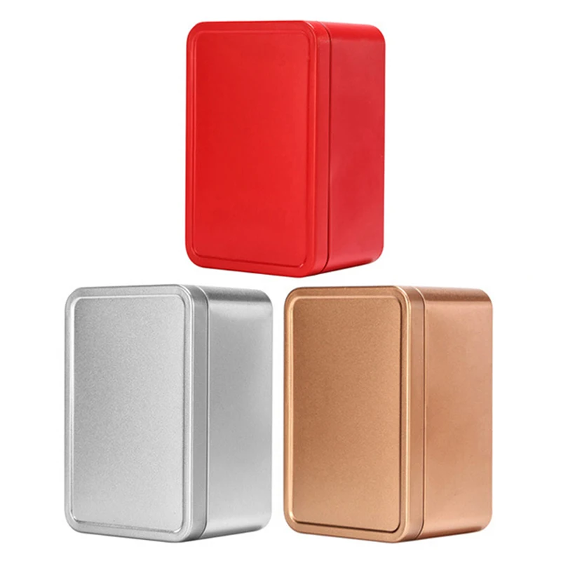 

Tea Tins Box Metal Storage Box Tea Tins Sealed Cans Rectangle Tin Boxes Tea Container Box Organizer Sugar Cookies Box