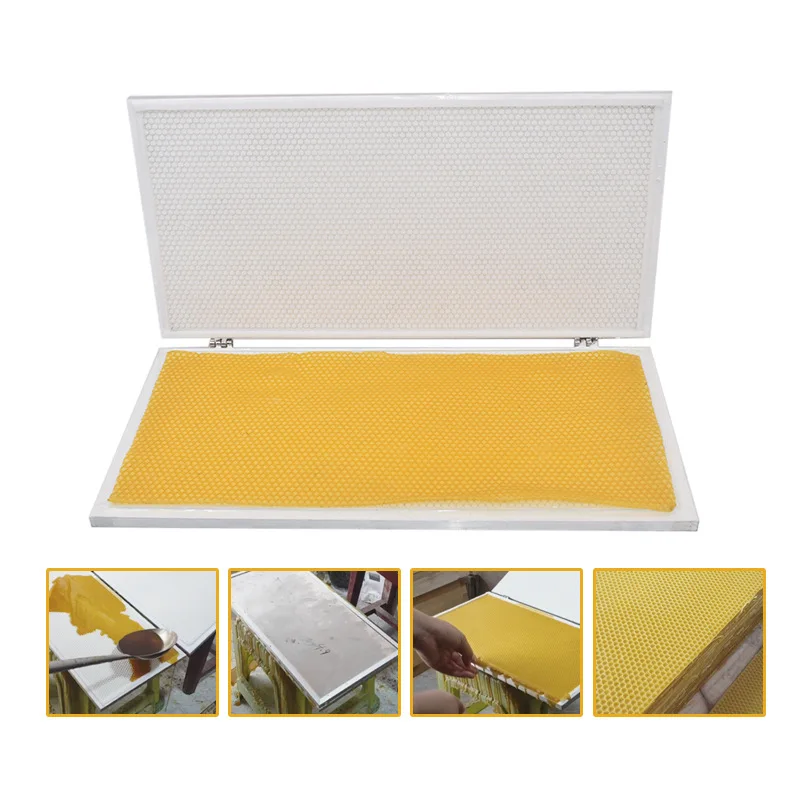 Free release agent New hand-pressed nest foundation machine Silicone mold Metal back plate Chinese honey bee pure beeswax