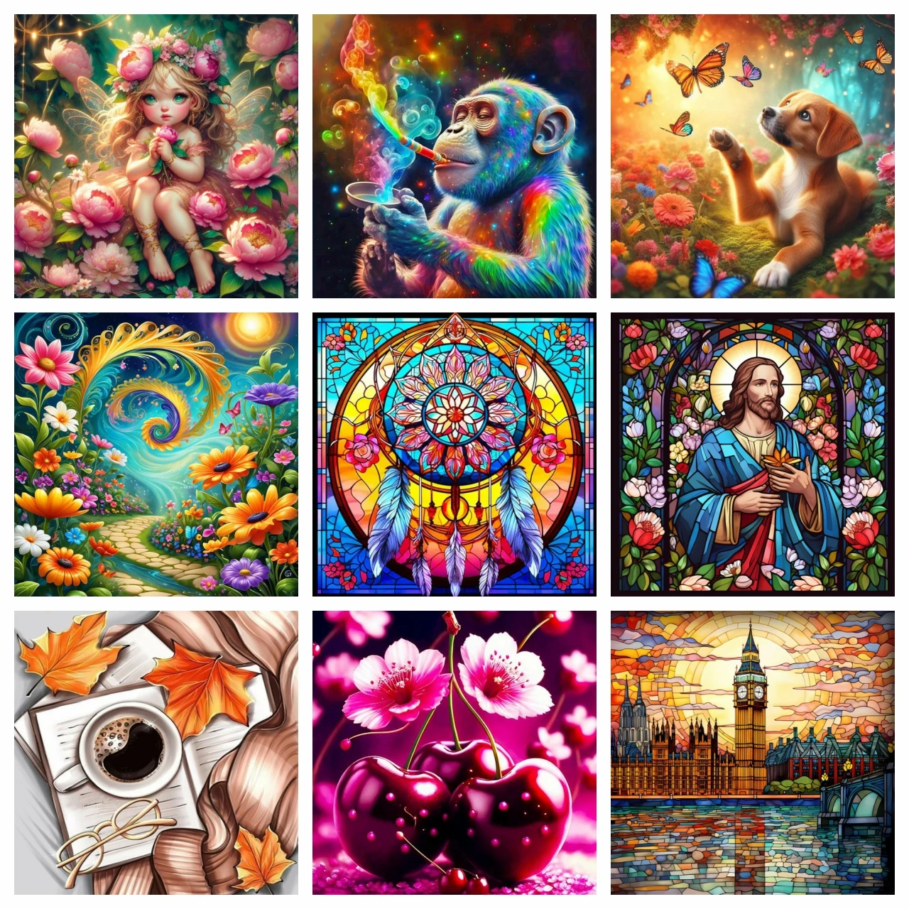 5d Набор Алмазной Живописи Полная Круглая Дрель Azqsd С Животным Пейзажем