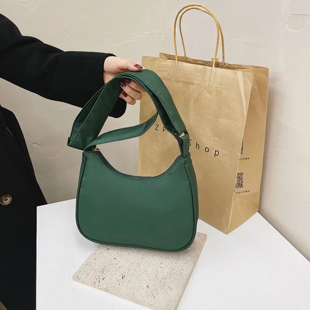 

Women Shoulder Bag Solid Color Armpit Designer Underarm Bags Leisure Ladies Crescent Daily Dumpling Bags